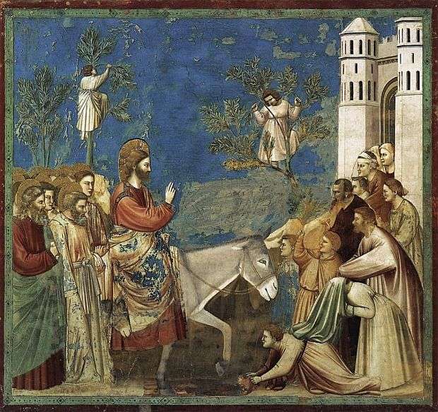Wjazd do Jerozolimy – fresk autorstwa Giotto di Bondone 