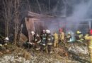Pożar pustostanu w Orzechówce