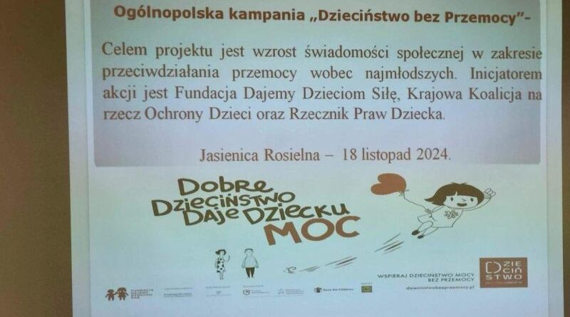 „Dzieciństwo bez Przemocy” w Jasienicy Rosielnej