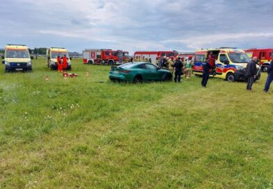 Trwa wyjaśnianie okoliczności wypadku motoryzacyjnego w Krośnie