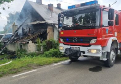 Pożar domu w Bliznem