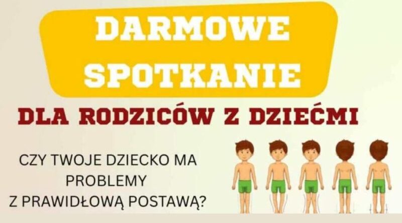 Bezpłatne spotkanie dla rodziców i dzieci w Krzemiennej – gimnastyka korekcyjna już 31 lipca