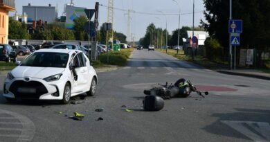 Nietrzeźwy motocyklista sprawcą kolizji drogowej