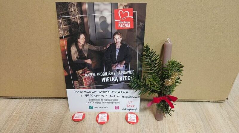 Strażacy z Brzozowa po raz kolejny wsparli Szlachetną Paczkę