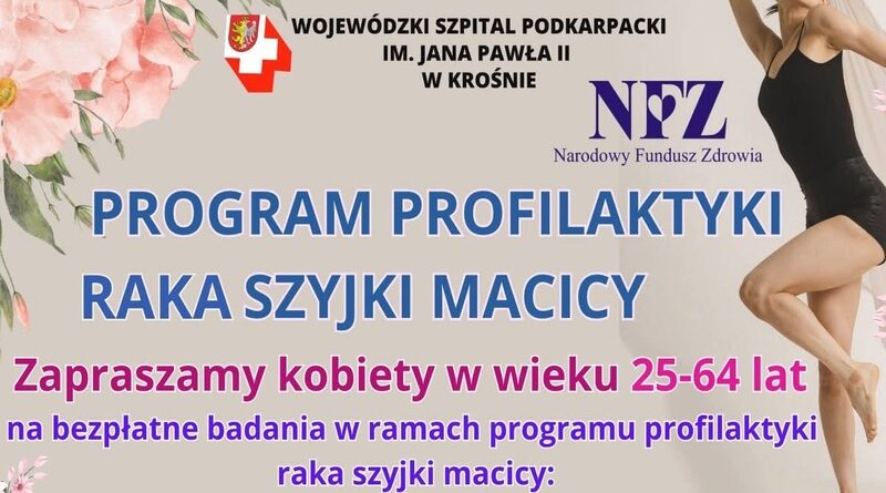 Bezpłatne badania profilaktyczne dla kobiet w Krośnie. Rusza kolejna edycja programu wczesnego wykrywania raka szyjki macicy