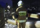 Powalone drzewo zerwało linie energetyczne. Nocna interwencja strażaków we Wzdowie