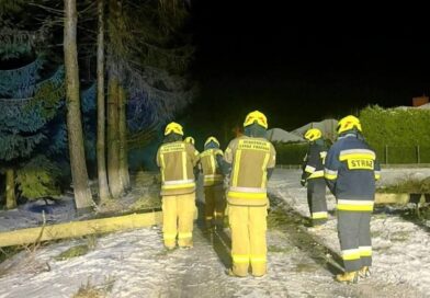 Nowy rok rozpoczęty od interwencji strażaków. Silny wiatr dał o sobie znać w regionie
