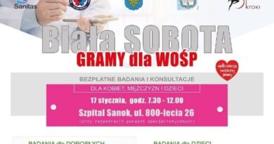 Szpital w Sanoku zagra z WOŚP. Biała Sobota z bezpłatnymi badaniami już 17 stycznia