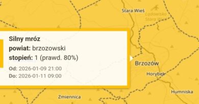 Silny mróz w powiecie brzozowskim. IMGW wydało ostrzeżenie