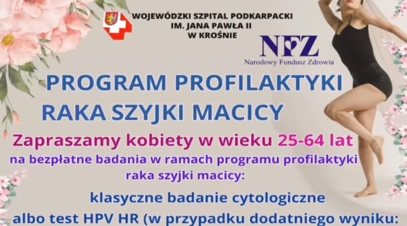 Bezpłatne badania w ramach profilaktyki raka szyjki macicy. Skorzystaj i zadbaj o zdrowie