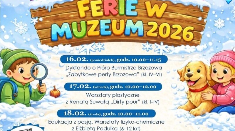 Ferie w Muzeum 2026 – kreatywnie, edukacyjnie i bezpłatnie