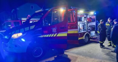 Uroczyste powitanie nowego wozu strażackiego w Jasionowie