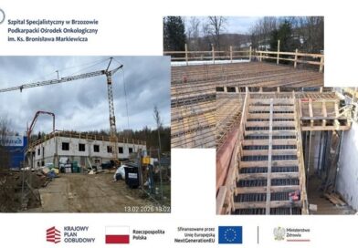 Budowa ZOL w Krzemiennej nabiera tempa – zakończono ściany parteru, trwa betonowanie stropu