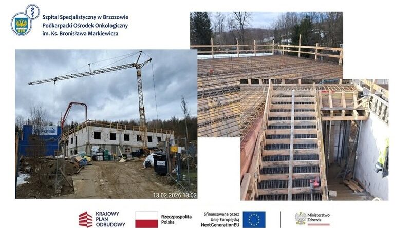 Budowa ZOL w Krzemiennej nabiera tempa – zakończono ściany parteru, trwa betonowanie stropu