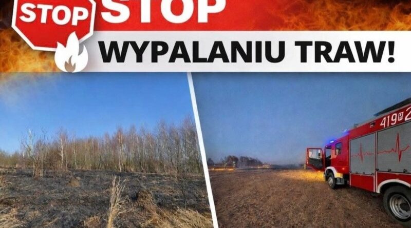 Strażacy apelują: STOP wypalaniu traw. Pierwsze pożary już w gminie Dydnia