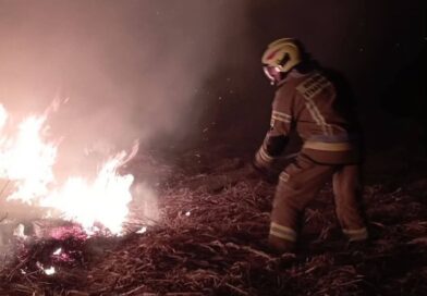 Szybka akcja strażaków w Bliznem. Pożar traw opanowany