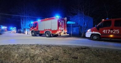 Pożar traw w Grabówce. Ogień pojawił się w pobliżu lasu