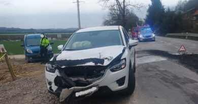 Nieudane wyprzedzanie zakończone kolizją – groźny manewr na drodze w Niewistce