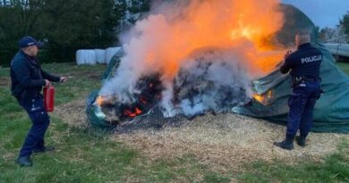 Pijany syn z zemsty podpalił siano na posesji rodziców– noc spędził w areszcie