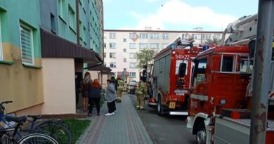Pożar przy ul. Cegielnianej w Sanoku