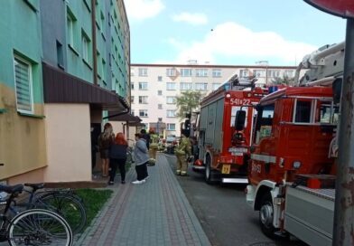 Pożar przy ul. Cegielnianej w Sanoku