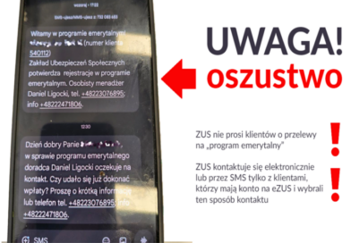 Uwaga na oszustów podszywających się pod ZUS – wyłudzają pieniądze od seniorów