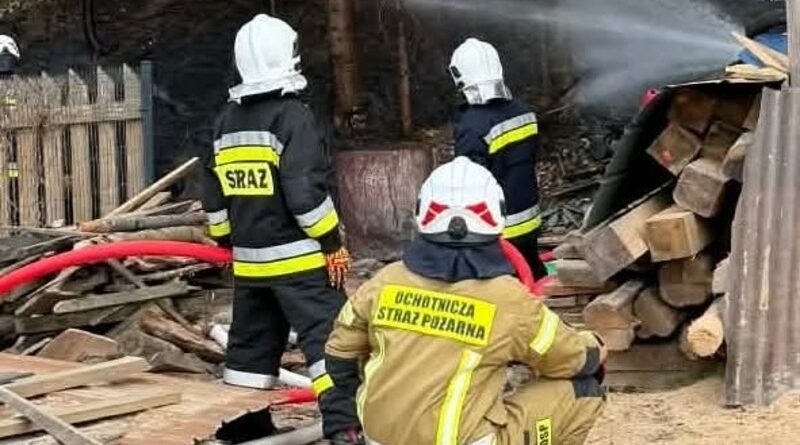 Pożar lasu w Jasienicy Rosielnej. Strażacy bronili pobliskich zabudowań