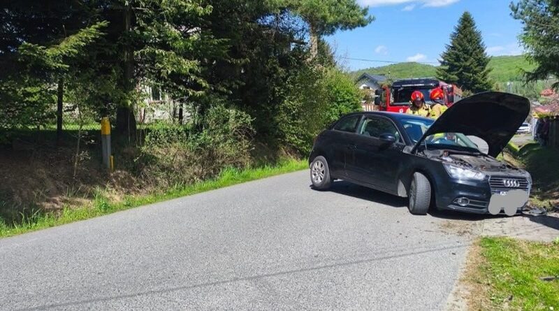 Pijany kierowca Audi wypadł z drogi w Grabownicy Starzeńskiej. Miał ponad 2 promile
