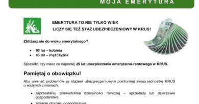 KRUS przypomina: do emerytury liczy się nie tylko wiek, ale i staż ubezpieczeniowy
