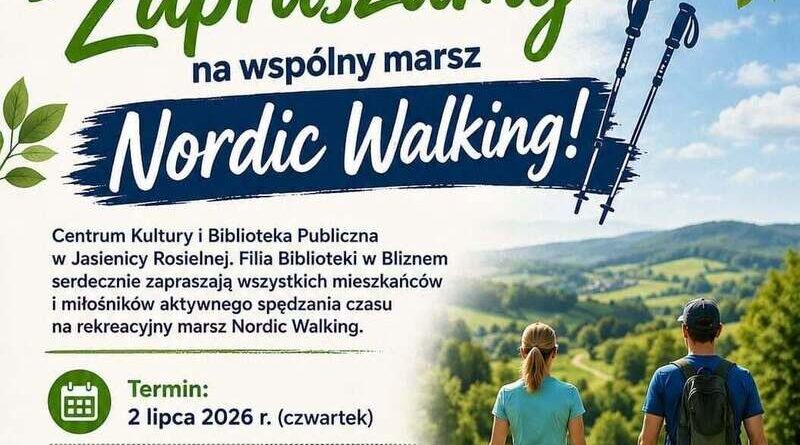 Nordic Walking w Bliznem. Wspólny marsz dla mieszkańców już 2 lipca