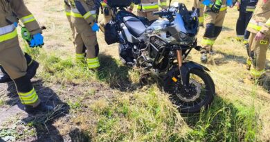 Zderzenie motocykla z osobówką na DK19 w Komborni. Motocyklista trafił do szpitala