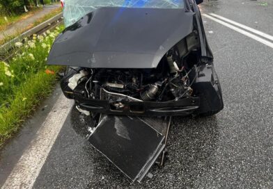 Dwie krajówki w powiecie jasielskim zablokowane po groźnych kolizjach. Przyczyną była nadmierna prędkość