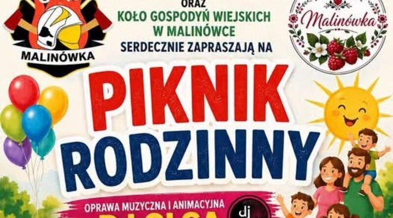Piknik Rodzinny w Malinówce. Atrakcje dla całych rodzin i wsparcie dla strażaków