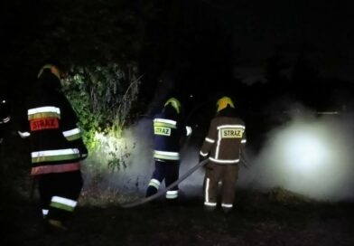 Pożar wysypiska w Warze. Ogień przeniósł się na drzewa