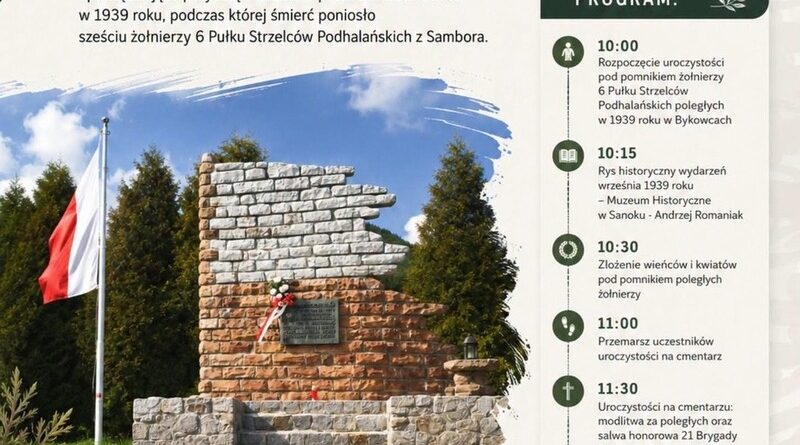 87. rocznica wydarzeń w Bykowcach. Uroczystości ku pamięci poległych żołnierzy 87. rocznica wydarzeń w Bykowcach. Uroczystości ku pamięci poległych żołnierzy