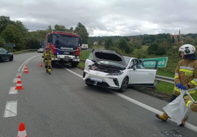 Zderzenie MG ze Scanią na DK19 w Domaradzu. Nikt nie ucierpiał