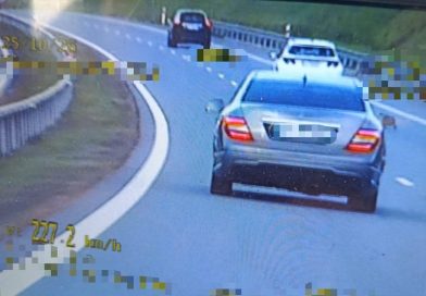 227 km/h na S19. 19-latek dostał 2500 zł mandatu i 15 punktów karnych
