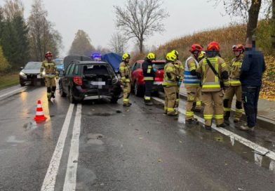 Kolizja na DW886. Kierująca suzuki trafiła do szpitala
