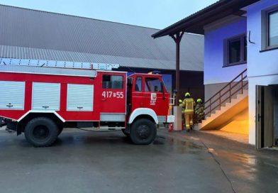 Pożar domu w Warze. Ogień pojawił się w kotłowni, na miejscu dziewięć zastępów straży