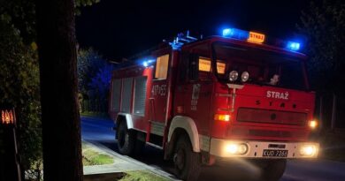 Pożar sadzy w kominie w Warze. Interweniowali strażacy