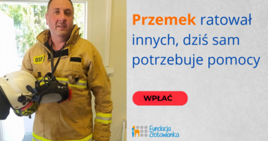 Strażak z Rymanowa potrzebuje pomocy. Przemek walczy o powrót do zdrowia