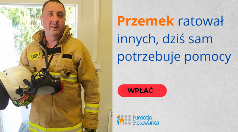 Strażak z Rymanowa potrzebuje pomocy. Przemek walczy o powrót do zdrowia